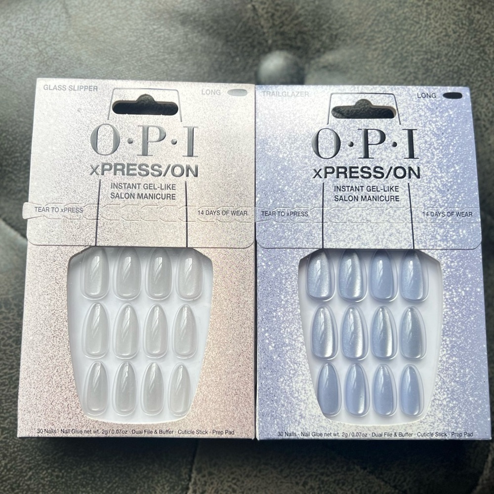 OPI Xpress/on nails Glass Slipper and Trailglazer